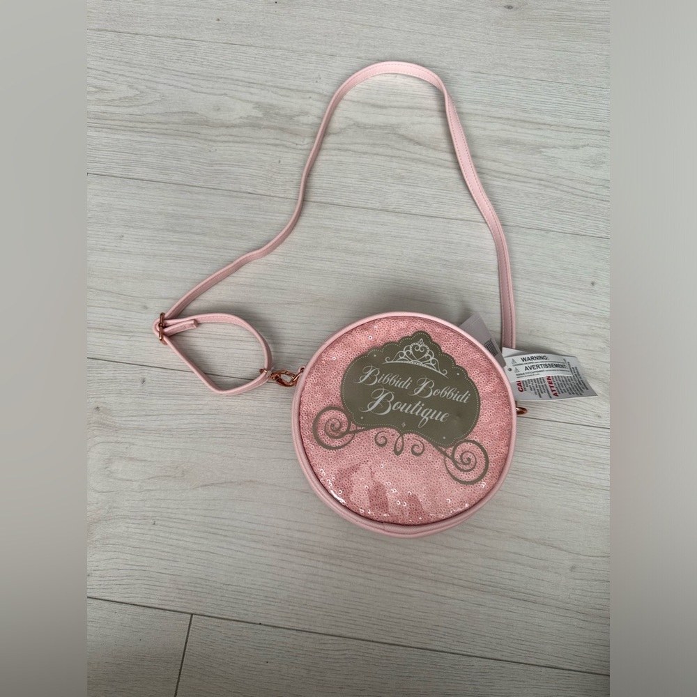 New Dinsey bibbidi bobbidi boutique sequin crossbody- pink